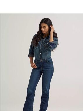 Dark Blue Wrangler Willow Ultimate Riding Jeans